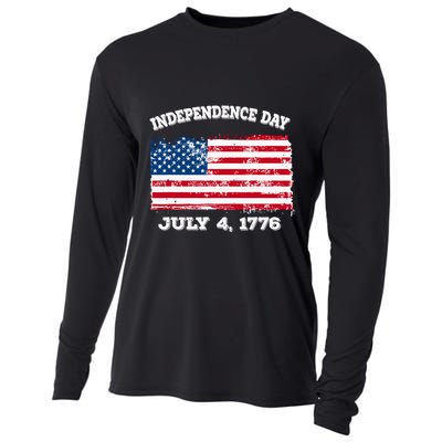 Independence Day American Flag Patriotic 1776 We The People Cooling Performance Long Sleeve Crew