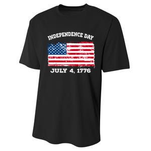 Independence Day American Flag Patriotic 1776 We The People Performance Sprint T-Shirt