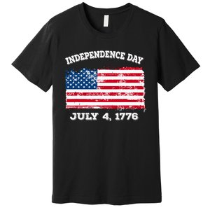 Independence Day American Flag Patriotic 1776 We The People Premium T-Shirt