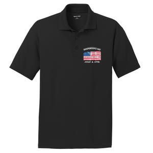 Independence Day American Flag Patriotic 1776 We The People PosiCharge RacerMesh Polo