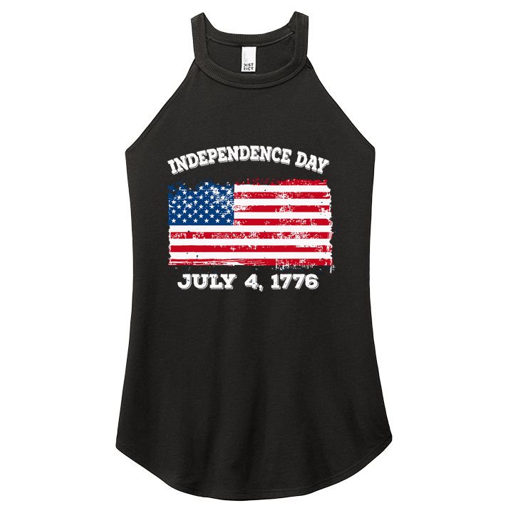 Independence Day American Flag Patriotic 1776 We The People Women's Perfect Tri Rocker Tank