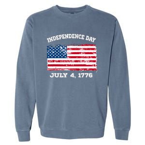 Independence Day American Flag Patriotic 1776 We The People Garment-Dyed Sweatshirt