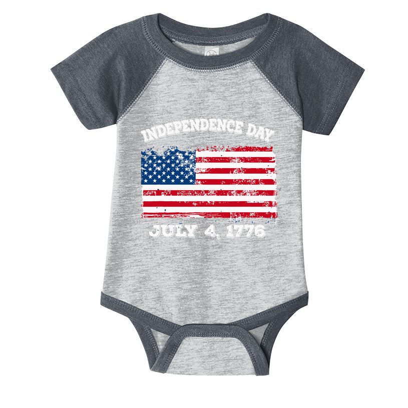 Independence Day American Flag Patriotic 1776 We The People Infant Baby Jersey Bodysuit