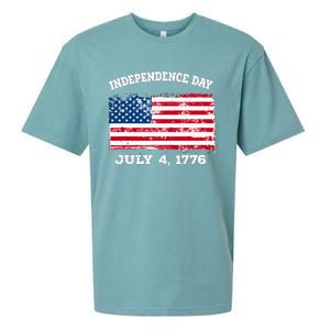 Independence Day American Flag Patriotic 1776 We The People Sueded Cloud Jersey T-Shirt