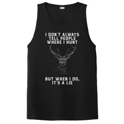 I Don't Always Tell People Where I Hunt Vintage Hunting Gift PosiCharge Competitor Tank