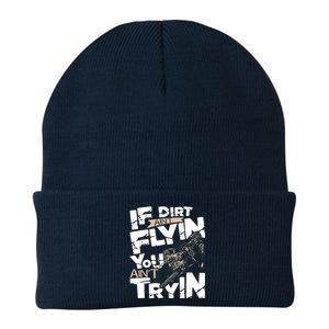 If Dirt Aint Flyin You Aint Tryin Dirt Bike MX Bike Rider Knit Cap Winter Beanie