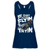 If Dirt Aint Flyin You Aint Tryin Dirt Bike MX Bike Rider Ladies Essential Flowy Tank