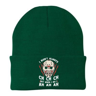 I Don't Always Ch Ch Ch Creepy Halloween Serial Killer Mask Knit Cap Winter Beanie