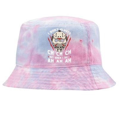 I Don't Always Ch Ch Ch Creepy Halloween Serial Killer Mask Tie-Dyed Bucket Hat