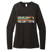 If Dirt Aint Flying You Aint Trying, Dirt Biking Dirt Biker Womens CVC Long Sleeve Shirt