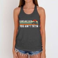 If Dirt Aint Flying You Aint Trying, Dirt Biking Dirt Biker Women's Knotted Racerback Tank