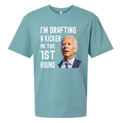 Im Drafting A Kicker In The 1st Round Joe Biden Funny Sueded Cloud Jersey T-Shirt