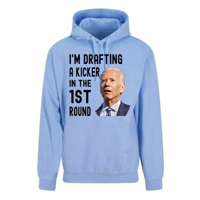 Im Drafting A Kicker In The 1st Round Joe Biden Funny Unisex Surf Hoodie