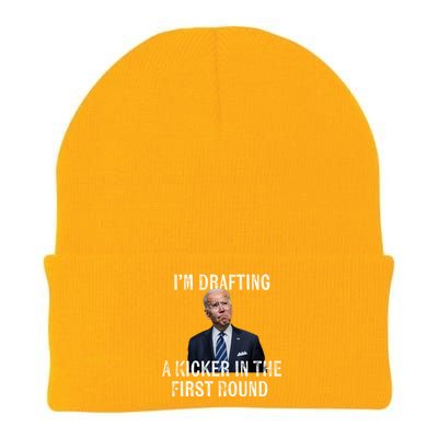 Im Drafting A Kicker In The 1st Round Joe Biden Funny Knit Cap Winter Beanie