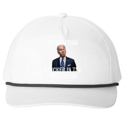 Im Drafting A Kicker In The 1st Round Joe Biden Funny Snapback Five-Panel Rope Hat