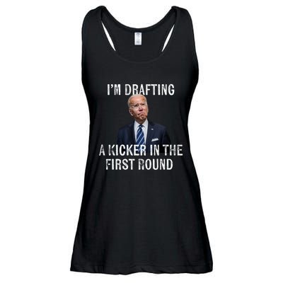 Im Drafting A Kicker In The 1st Round Joe Biden Funny Ladies Essential Flowy Tank