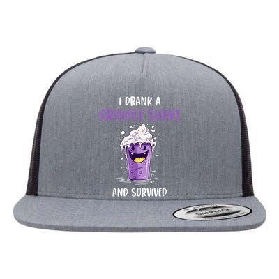 I Drank Agrimace Shake And Survived Flat Bill Trucker Hat