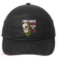 I Dont Always Ch Ch Ch Lazy Halloween Costume Horror Movie 7-Panel Snapback Hat