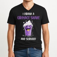 I drank a grimace shake and survived V-Neck T-Shirt