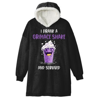 I drank a grimace shake and survived Hooded Wearable Blanket