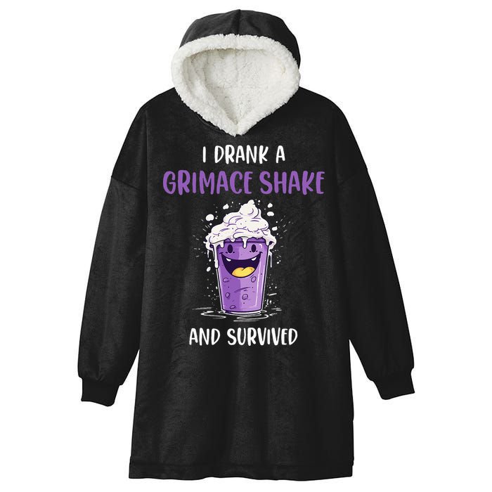 I drank a grimace shake and survived Hooded Wearable Blanket