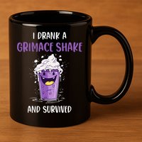I drank a grimace shake and survived 11oz C Handle Ceramic Mug