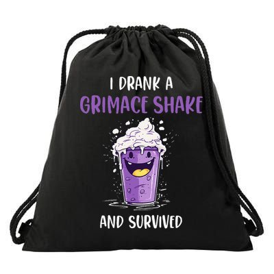 I drank a grimace shake and survived Drawstring Bag