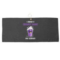 I drank a grimace shake and survived Large Microfiber Waffle Golf Towel