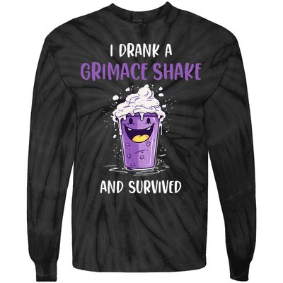 I drank a grimace shake and survived Tie-Dye Long Sleeve Shirt