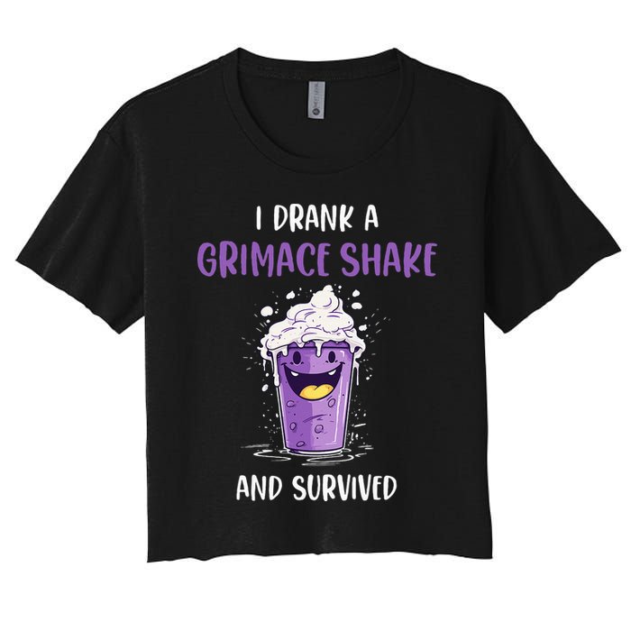 I drank a grimace shake and survived Women's Crop Top Tee