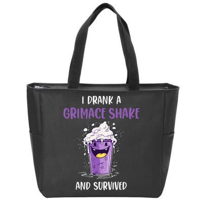 I drank a grimace shake and survived Zip Tote Bag