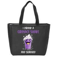 I drank a grimace shake and survived Zip Tote Bag