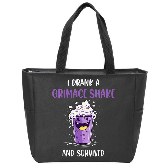 I drank a grimace shake and survived Zip Tote Bag