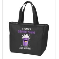 I drank a grimace shake and survived Zip Tote Bag