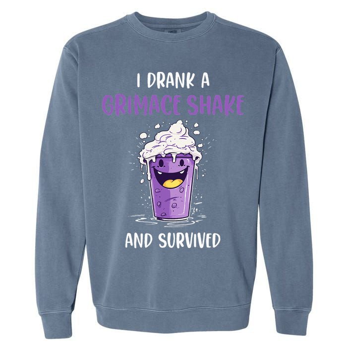 I drank a grimace shake and survived Garment-Dyed Sweatshirt