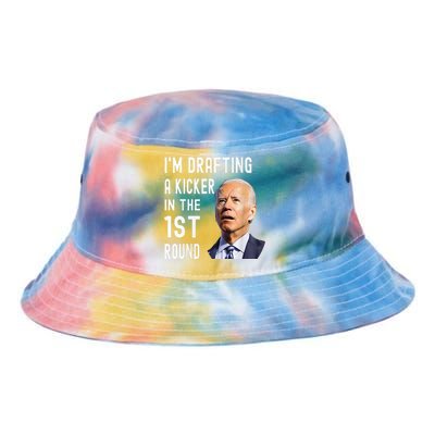 IM Drafting A Kicker In The 1st Round Funny Biden Confused Tie Dye Newport Bucket Hat