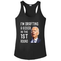 IM Drafting A Kicker In The 1st Round Funny Biden Confused Ladies PosiCharge Competitor Racerback Tank