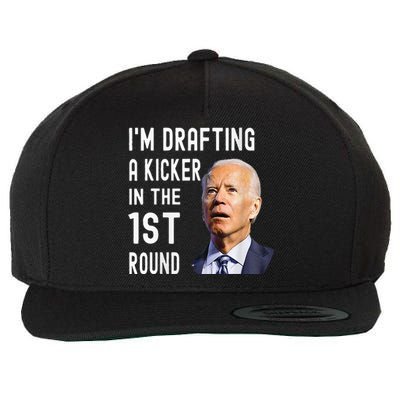 IM Drafting A Kicker In The 1st Round Funny Biden Confused Wool Snapback Cap