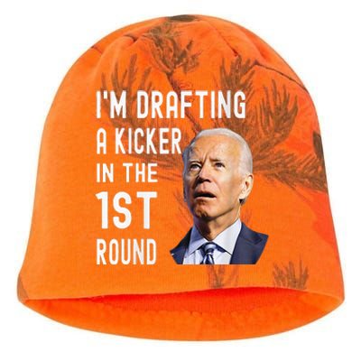 IM Drafting A Kicker In The 1st Round Funny Biden Confused Kati - Camo Knit Beanie