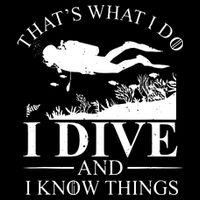 I Dive And I Know Things Scuba Diver Gift Scuba Diving Impact Tech Backpack