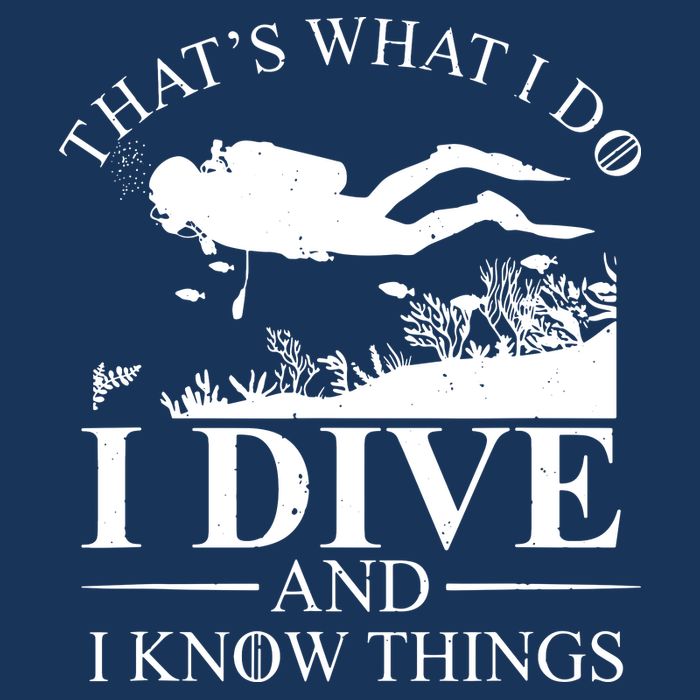 I Dive And I Know Things Scuba Diver Gift Scuba Diving 25L Jumbo Tote