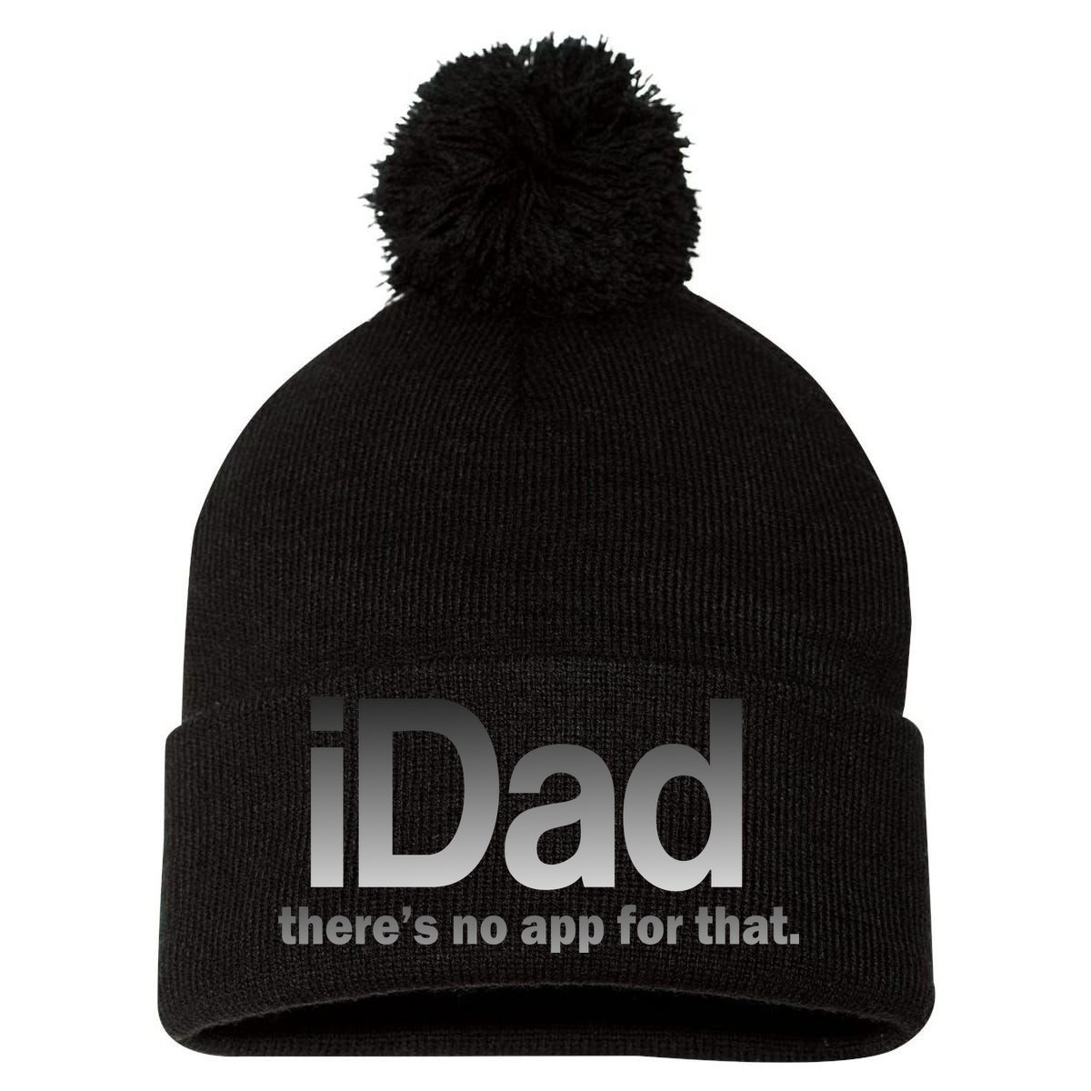 IDad There's No App For That Funny Pom Pom 12in Knit Beanie