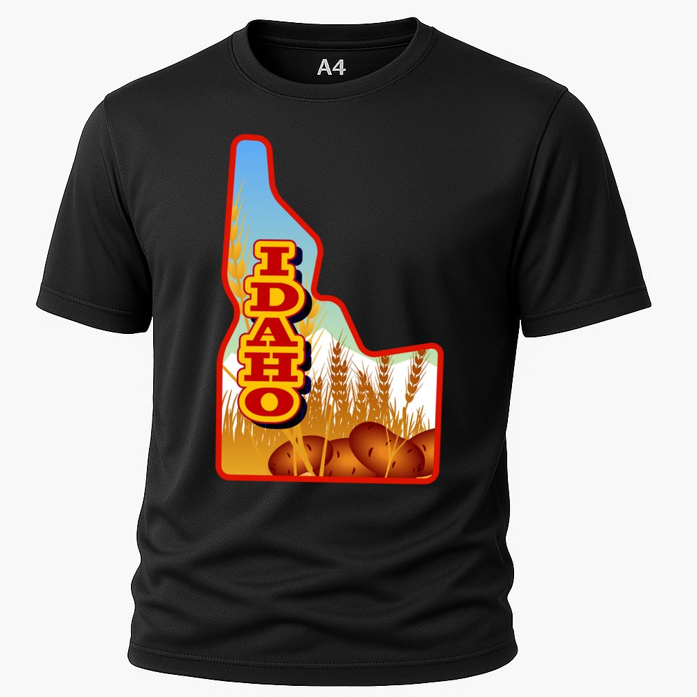 Idaho Potatoes State Outline Cooling Performance Crew T-Shirt