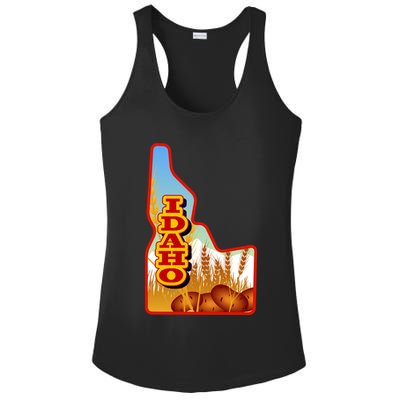 Idaho Potatoes State Outline Ladies PosiCharge Competitor Racerback Tank