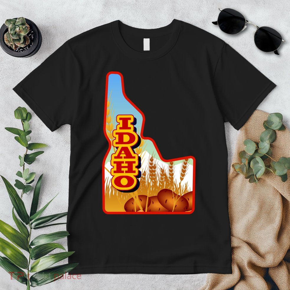 Idaho Potatoes State Outline Premium T-Shirt