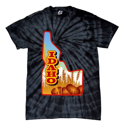 Idaho Potatoes State Outline Tie-Dye T-Shirt