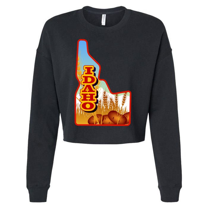 Idaho Potatoes State Outline Cropped Pullover Crew