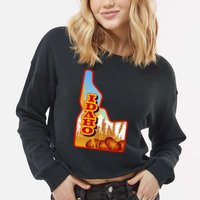 Idaho Potatoes State Outline Cropped Pullover Crew