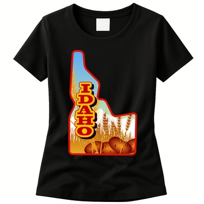 Idaho Potatoes State Outline Womens T-Shirt