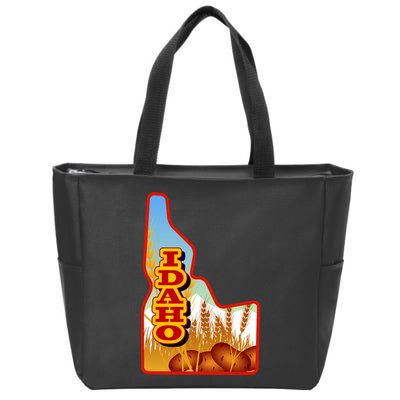 Idaho Potatoes State Outline Zip Tote Bag